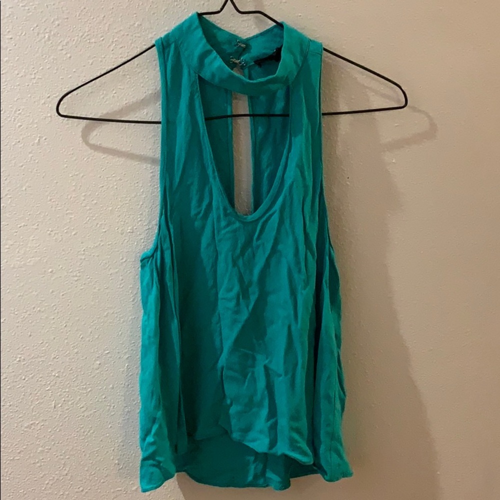 blue halter top